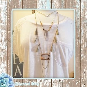 NWT 3 Tier Long Necklace
